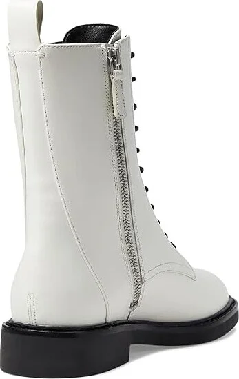 Tory Burch Double T Combat Boot Women's Boots Blanc : 9.5 M, Leather - Image 4