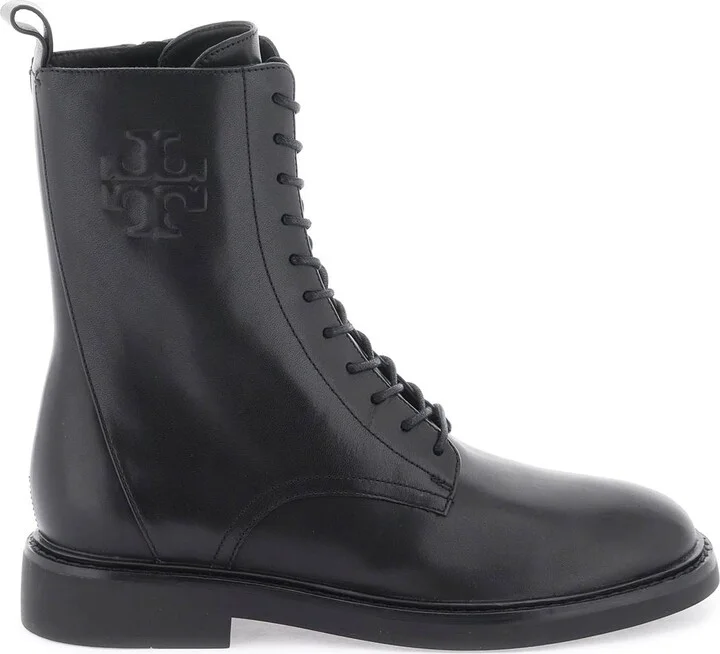 TORY BURCH double t combat boots