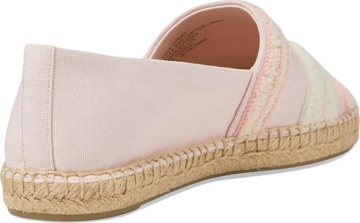 Tory Burch Double T Espadrille Women's Flat Shoes Pink Tulle : 5 M, Leather/Rubber/Textile - Image 4
