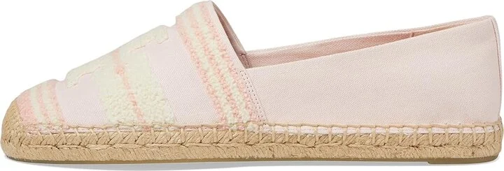 Tory Burch Double T Espadrille Women's Flat Shoes Pink Tulle : 5 M, Leather/Rubber/Textile - Image 6
