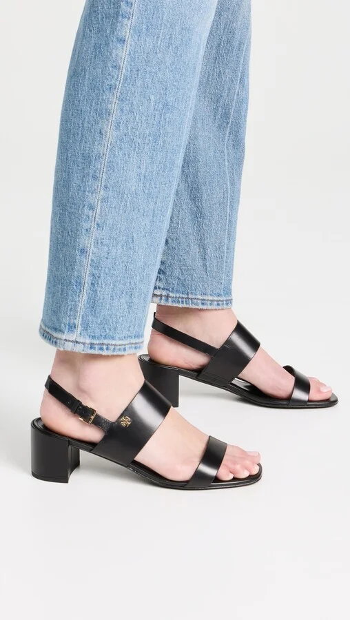 Tory Burch Double T Heel Sandals 50mm - Image 5