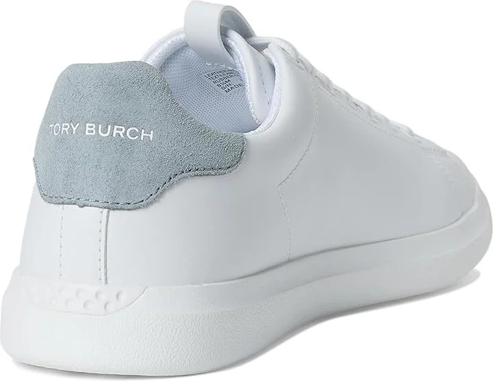 Tory Burch Double T Howell Court Women's Shoes Titanium White/Aria Blue : 6 M, Leather/Synthetic - Image 4