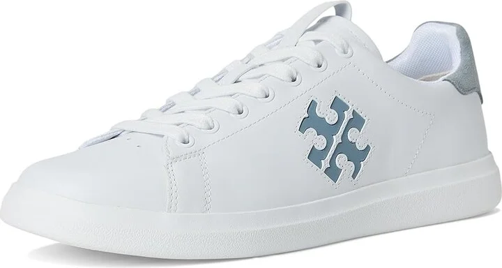 Tory Burch Double T Howell Court Women's Shoes Titanium White/Aria Blue : 6 M, Leather/Synthetic - Image 5