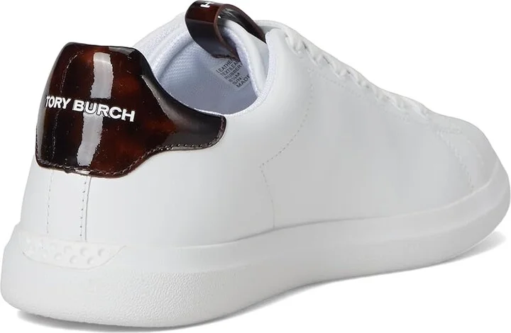 Tory Burch Double T Howell Court Women's Shoes Titanium White/Creta : 11 M, Leather - Image 4