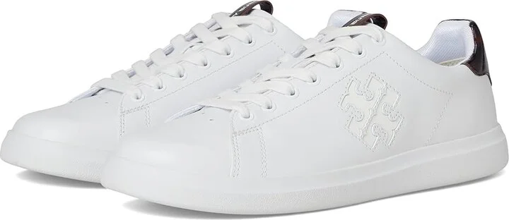 Tory Burch Double T Howell Court Women's Shoes Titanium White/Creta : 11 M, Leather