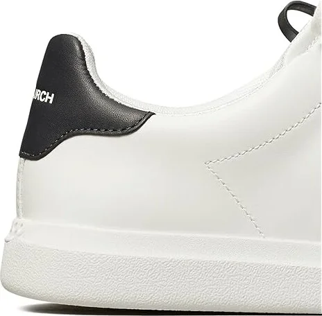 Tory Burch Double T Howell Court Women's Shoes Titanium White/Perfect Black : 11 M, Leather - Image 3