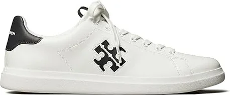 Tory Burch Double T Howell Court Women's Shoes Titanium White/Perfect Black : 11 M, Leather - Image 4