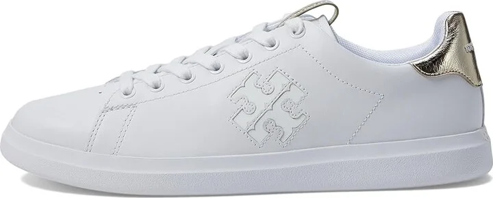 Tory Burch Double T Howell Court Women's Shoes Titanium White/Spark Gold : 5.5 M, Leather - Image 6