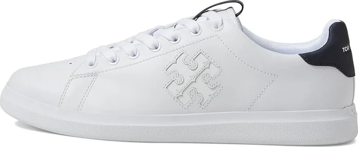 Tory Burch Double T Howell Court Women's Shoes White/Perfect Navy : 5.5 M, Leather - Image 6