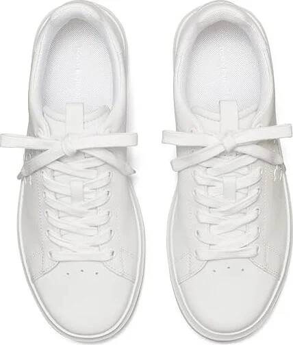 Tory Burch Double T Howell Court Women's Shoes White/White : 10 M, Leather - Image 2