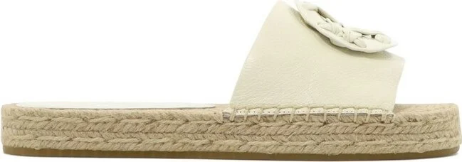 Tory Burch Double T Slip-On Espadrille Slides