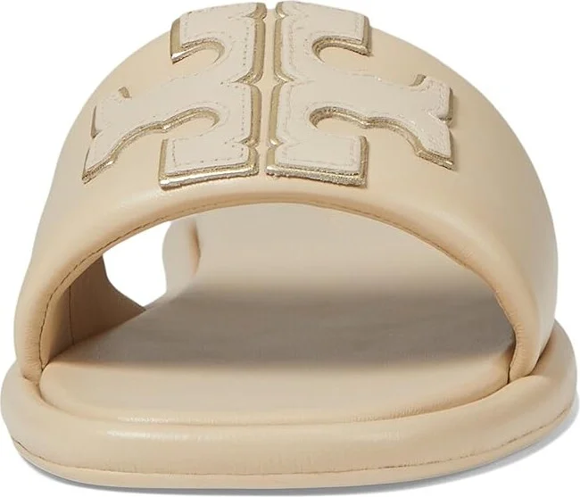Tory Burch Double T Sport Slide Women's Shoes Dulce De Leche/Gold : 10.5 M, Leather - Image 2