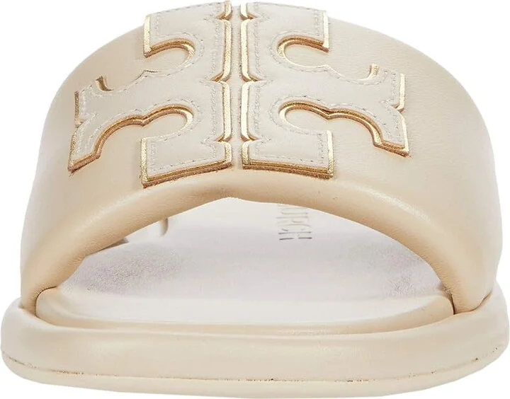 Tory Burch Double T Sport Slide Women's Shoes Dulce De Leche/Gold : 10.5 M, Leather - Image 5
