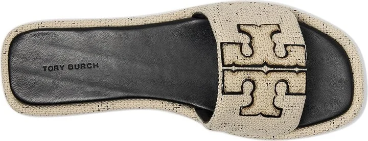 Tory Burch Double T Sport Slide Women's Shoes Grain/Perfect Black : 10 M, Leather - Image 2