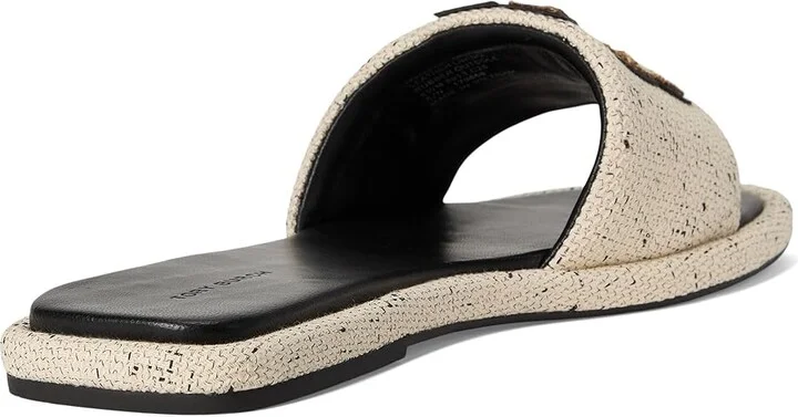 Tory Burch Double T Sport Slide Women's Shoes Grain/Perfect Black : 10 M, Leather - Image 4