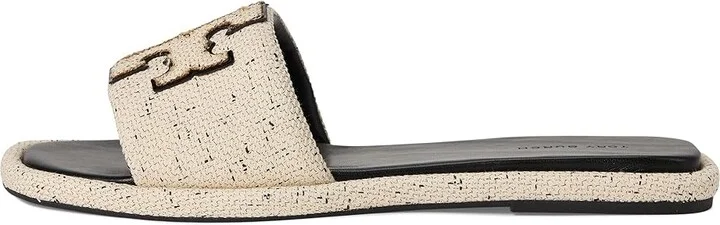 Tory Burch Double T Sport Slide Women's Shoes Grain/Perfect Black : 10 M, Leather - Image 6
