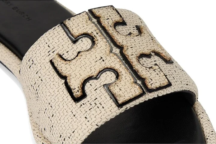 Tory Burch Double T Sport Slide Women's Shoes Grain/Perfect Black : 10 M, Leather - Image 7