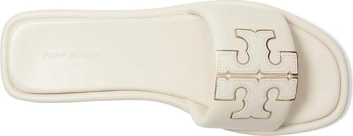 Tory Burch Double T Sport Slide Women's Shoes Light Cream/Gold : 7 W, Leather - Image 2