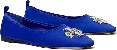 Tory Burch Eleanor Ballet Women's Shoes Cobalt : 5 M, Leather