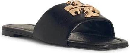 Tory Burch 'Eleanor' Black Leather Slippers - Image 2