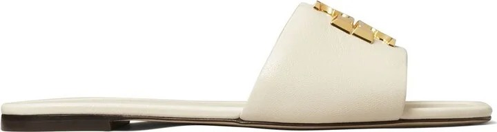 Tory Burch 'Eleanor' Cream Leather Slippers - Image 4