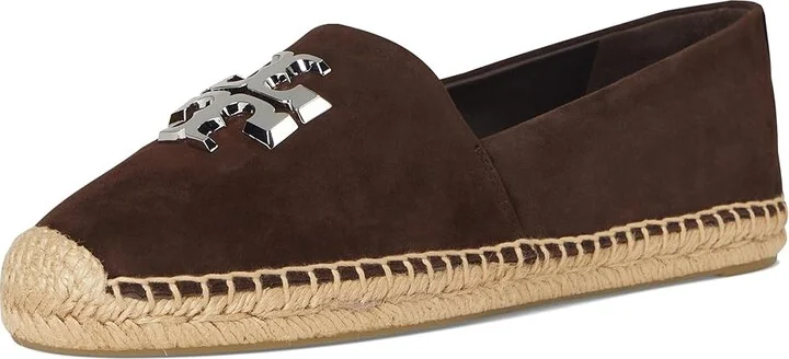 Tory Burch Eleanor Espadrille Women's Shoes Dark Cocoa/Silver : 6 M, Velvet - Image 5