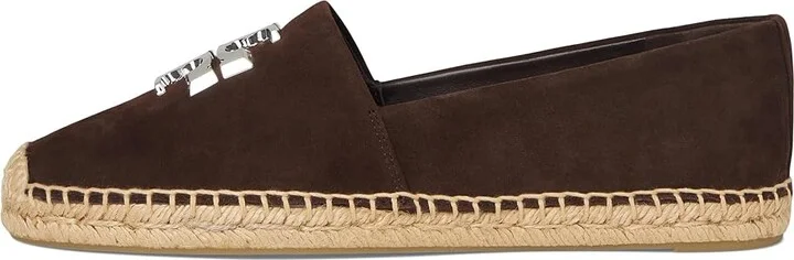 Tory Burch Eleanor Espadrille Women's Shoes Dark Cocoa/Silver : 6 M, Velvet - Image 6