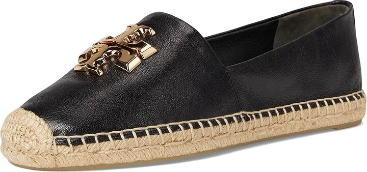 Tory Burch Eleanor Espadrille Women's Shoes Perfect Black/Gold 1 : 5 M, Velvet - Image 5