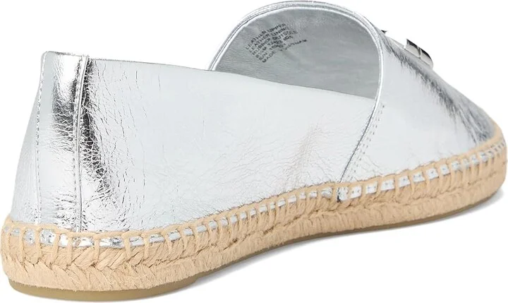 Tory Burch Eleanor Espadrille Women's Shoes Shiny Silver/Silver : 9 M, Velvet - Image 4