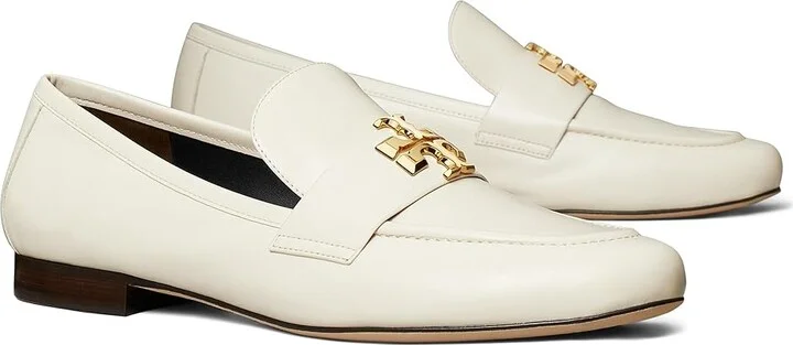 Tory Burch Eleanor Loafer Women's Shoes Light Cream/Gold : 10.5 M, Leather