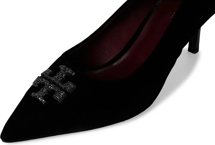 Tory Burch Eleanor Pave Pump 65 mm High Women's Heels Perfect Black 2 : 6 M, Leather/Suede - Image 7