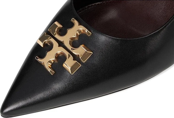 Tory Burch Eleanor Pump 65MM High Women's Heels Perfect Black/Gold : 7.5 M, Leather - Image 7