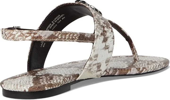Tory Burch Eleanor Sandal Women's Shoes Granite Roccia/Gold : 5.5 M, Leather - Image 3