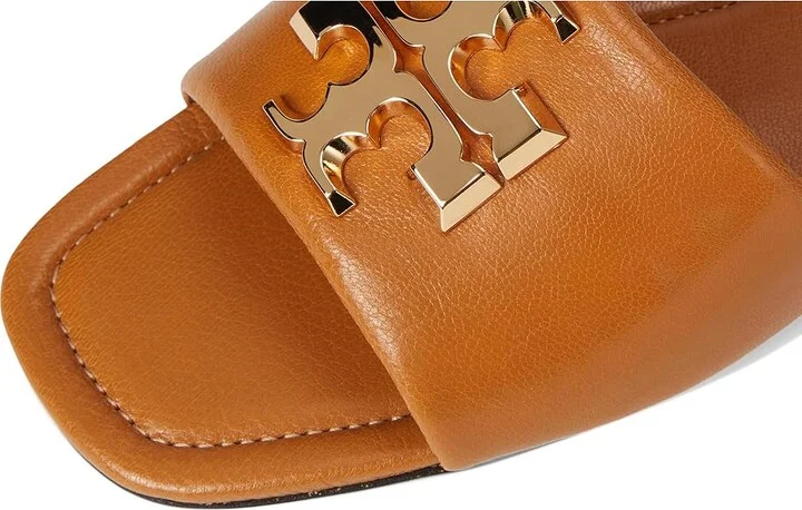 Tory Burch Eleanor Slide Women's Shoes Caramel Corn/Gold : 6.5 M, Leather - Image 7