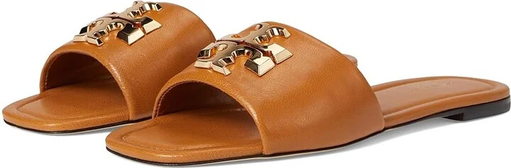 Tory Burch Eleanor Slide Women's Shoes Caramel Corn/Gold : 6.5 M, Leather