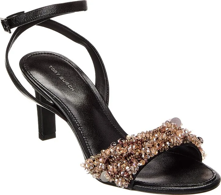 Tory Burch Embellished Leather Sandal