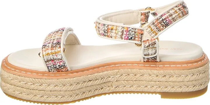 Tory Burch Espadrille Sport Tweed & Leather Sandal - Image 2