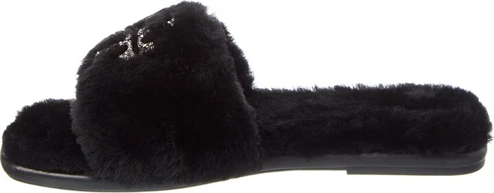 Tory Burch Everly Jeweled Shearling Slide - Image 2