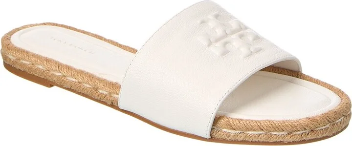 Tory Burch Everly Leather Espadrille Slide