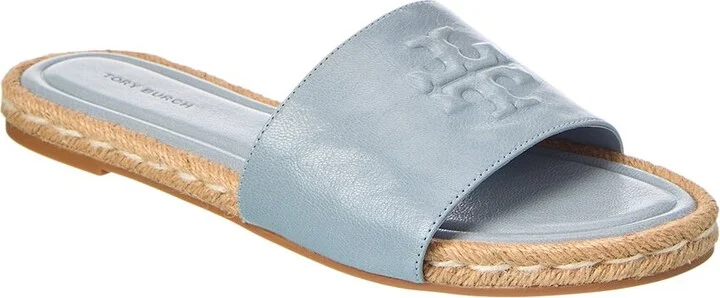 Tory Burch Everly Leather Espadrille Slide