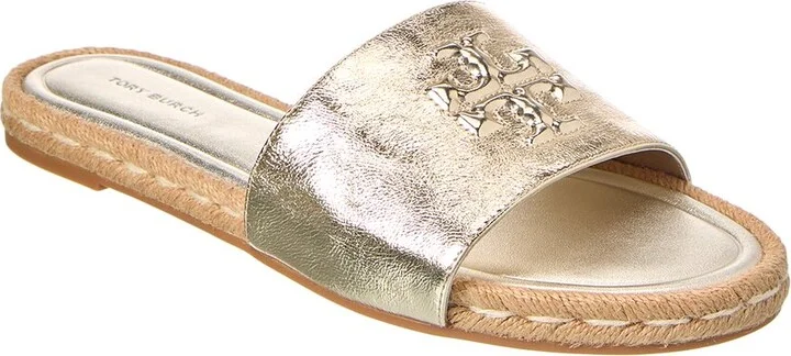 Tory Burch Everly Leather Espadrille Slide