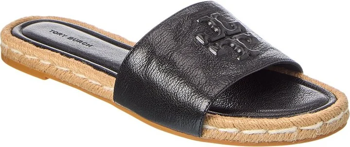 Tory Burch Everly Leather Espadrille Slide