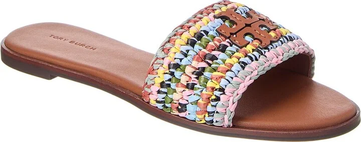 Tory Burch Everly Raffia & Leather Sandal