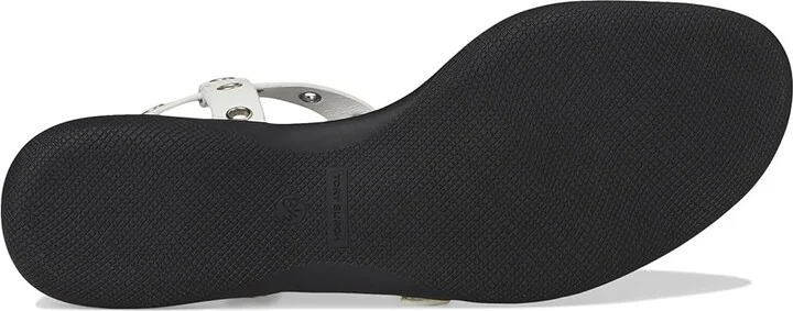 Tory Burch Eyelet Toe Ring Sandals Women's Flat Shoes Cloud/Silver : 10.5 M, Leather - Image 3