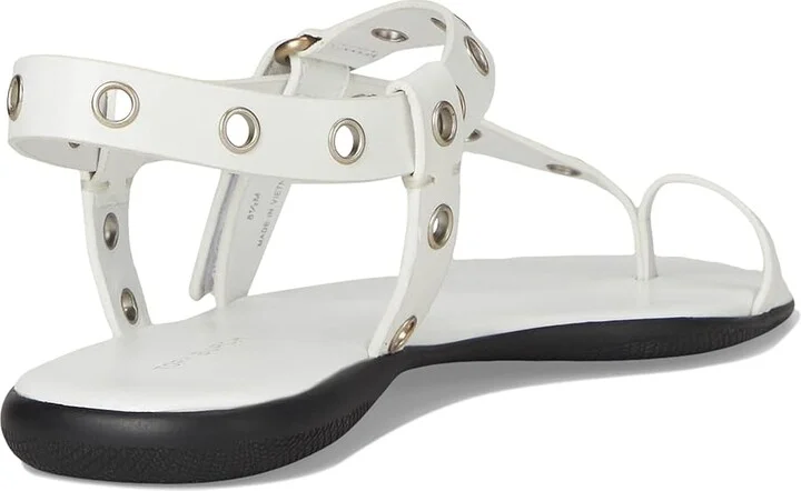 Tory Burch Eyelet Toe Ring Sandals Women's Flat Shoes Cloud/Silver : 10.5 M, Leather - Image 4