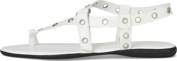 Tory Burch Eyelet Toe Ring Sandals Women's Flat Shoes Cloud/Silver : 10.5 M, Leather - Image 6