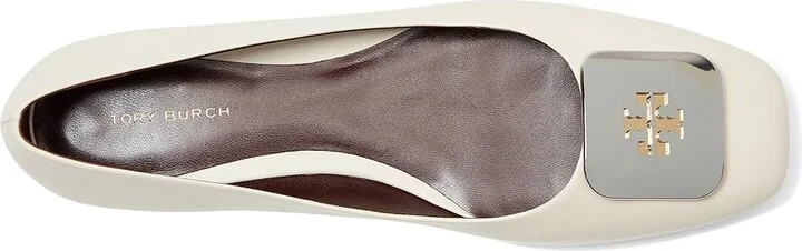 Tory Burch Georgia Ballet Women's Shoes Light Cream : 6.5 M, Leather - Image 2