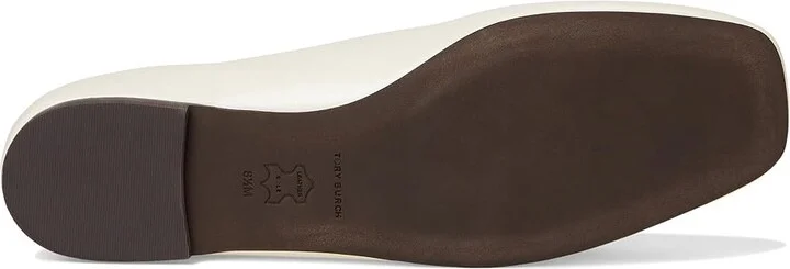 Tory Burch Georgia Ballet Women's Shoes Light Cream : 6.5 M, Leather - Image 3