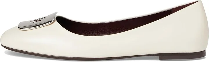 Tory Burch Georgia Ballet Women's Shoes Light Cream : 6.5 M, Leather - Image 6