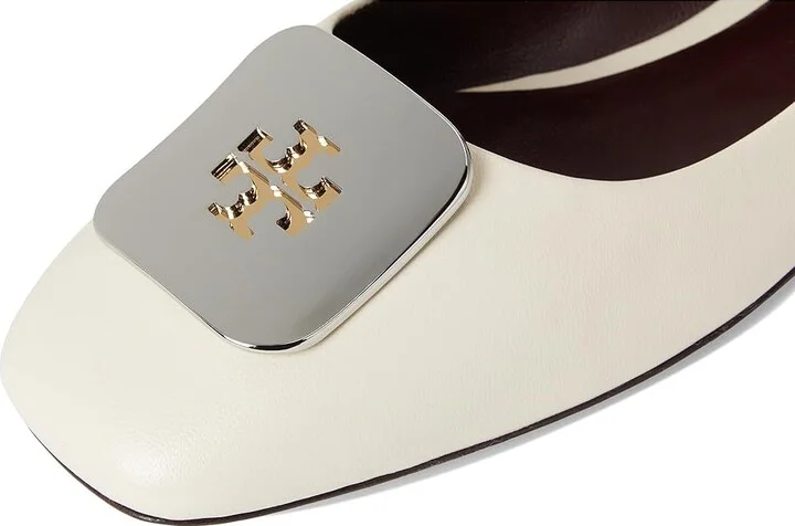 Tory Burch Georgia Ballet Women's Shoes Light Cream : 6.5 M, Leather - Image 7